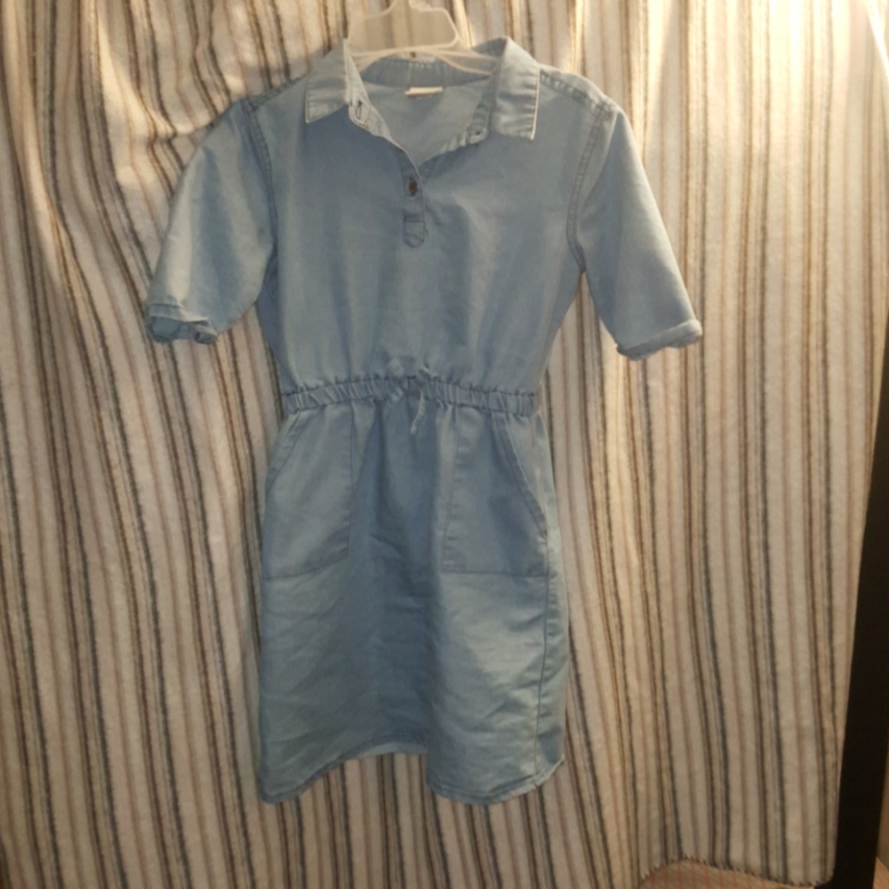 Girls Denim-like Dress